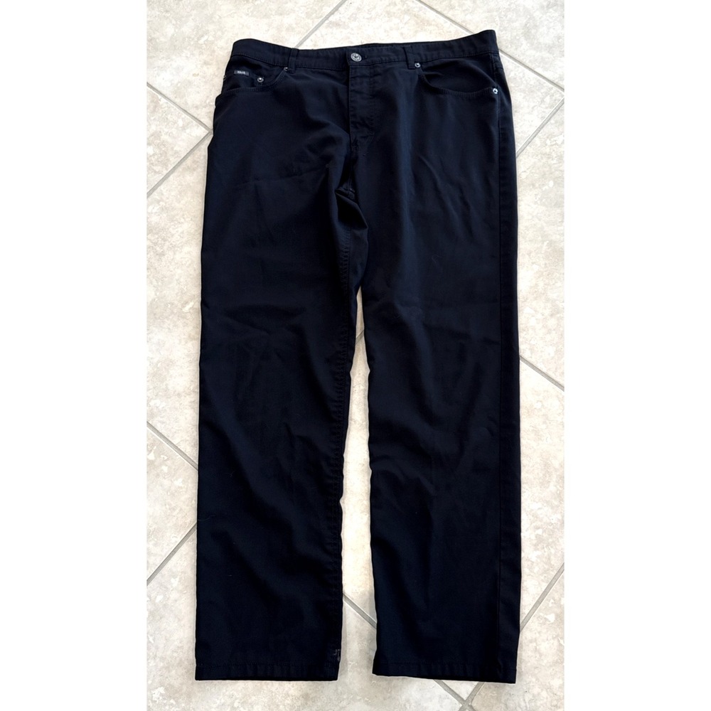 Brax Feel Good Cooper Regular Fit Pants Men's 36x29*Black Stretch Career Preppy*